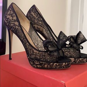 Valentino lace platforms